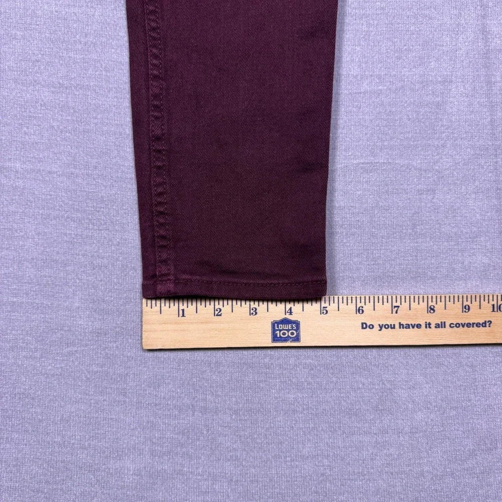 Abercrombie Fitch Purple Maroon Skinny Jeans Women's Size 6R Waist 28 Length 29 - Picture 10 of 11